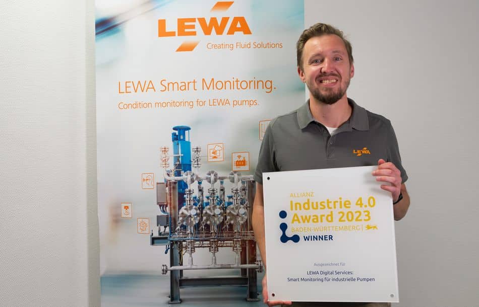 Die Lewa GmbH und ihr Partner für die digitale Produktentwicklung generic.de wurden mit dem diesjährigen Allianz Industrie 4.0 Award ausgezeichnet